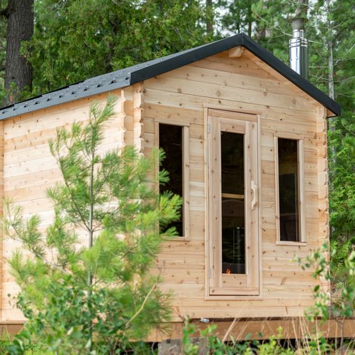 Canadian Timber Collection Georgian Cabin Sauna by Leisurecraft - Handcrafted from Eastern White Cedar for Athletic Recovery and Relaxation