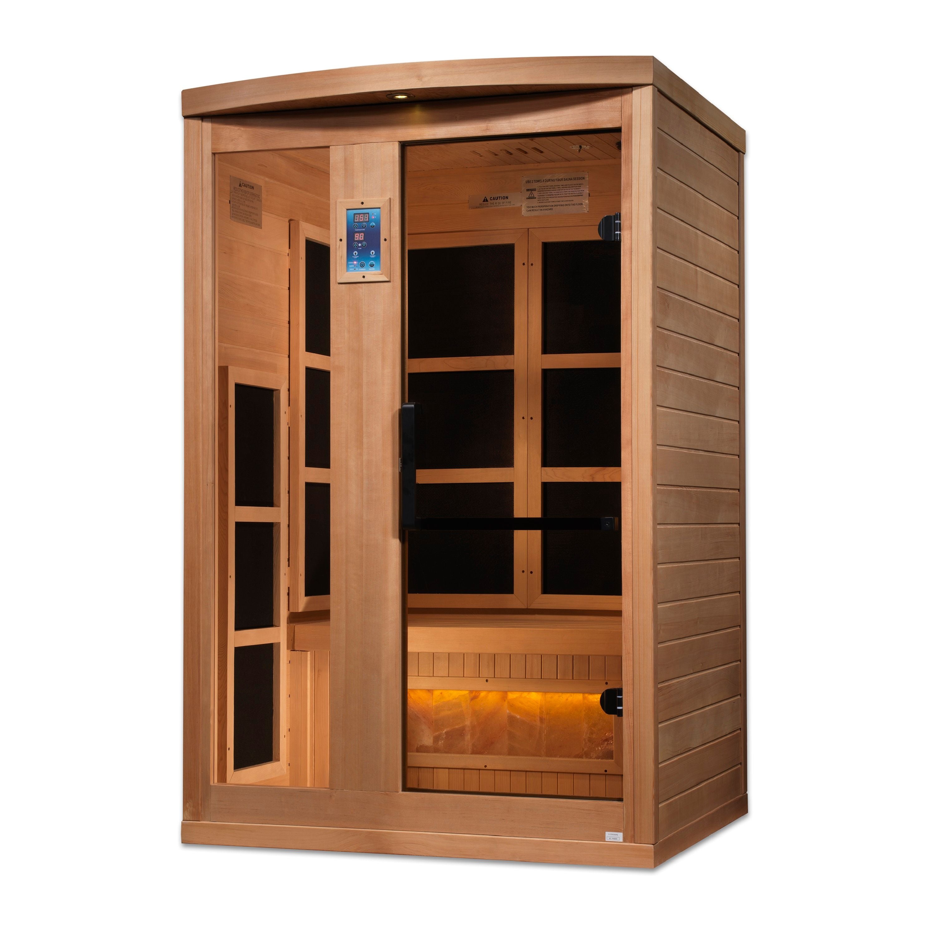 Golden Designs 2-Person "Hotel Edition" Full Spectrum PureTech™ Near Zero EMF FAR Infrared Sauna with Himalayan Salt Bar (Canadia