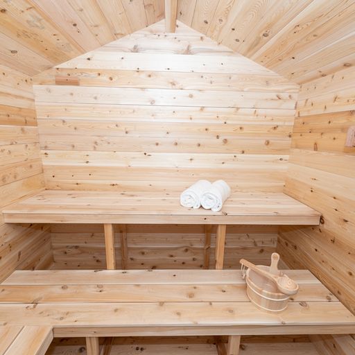 Canadian Timber Collection Georgian Cabin Sauna by Leisurecraft - Handcrafted from Eastern White Cedar for Athletic Recovery and Relaxation