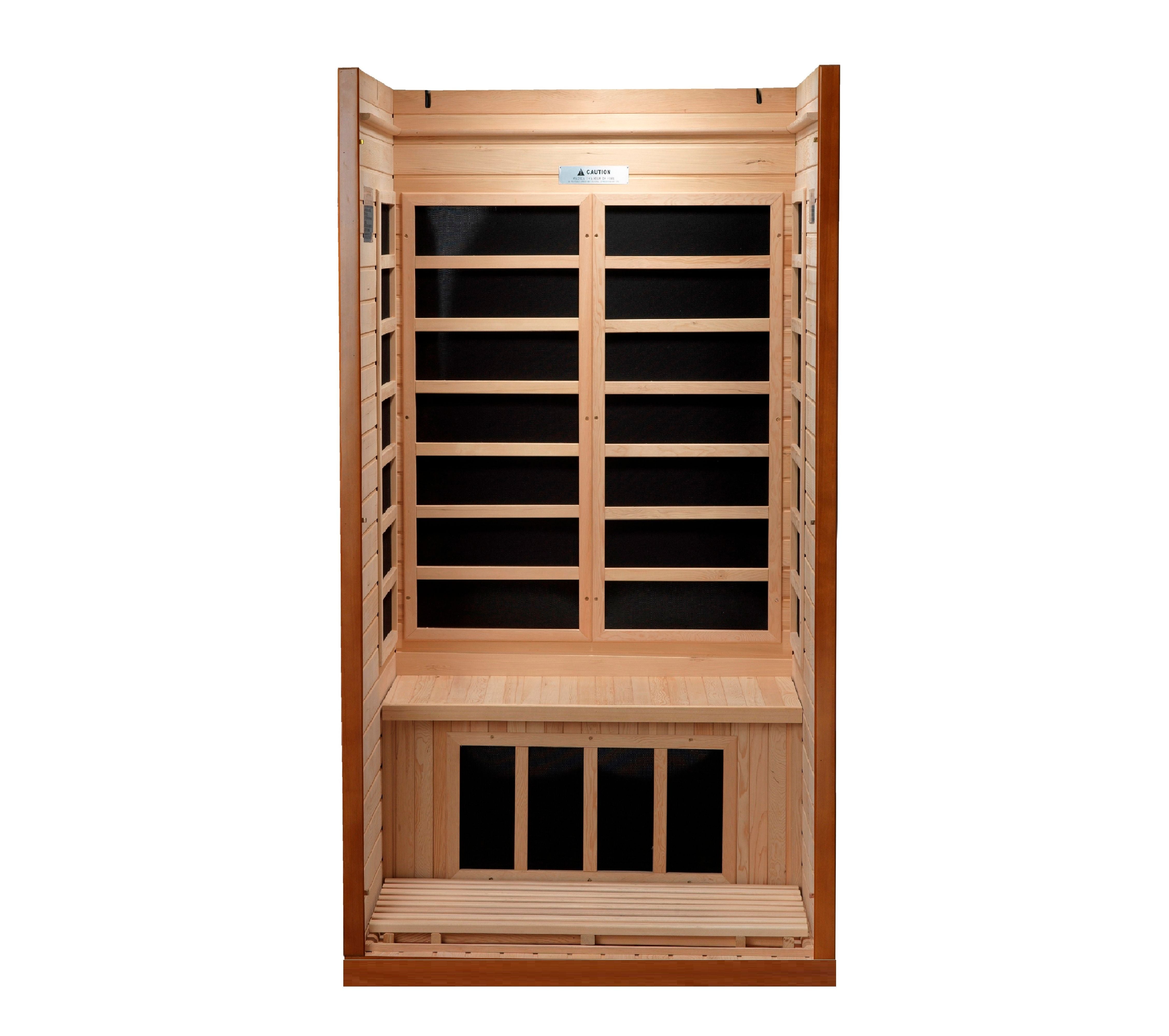 Dynamic Barcelona 1-2-person Low EMF (Under 8MG) FAR Infrared Sauna (Canadian Hemlo