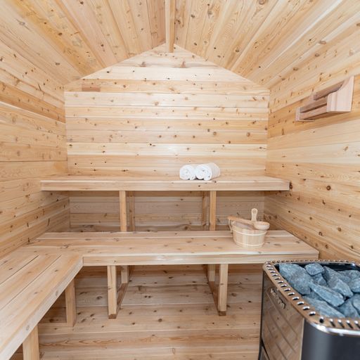 Canadian Timber Collection Georgian Cabin Sauna by Leisurecraft - Handcrafted from Eastern White Cedar for Athletic Recovery and Relaxation