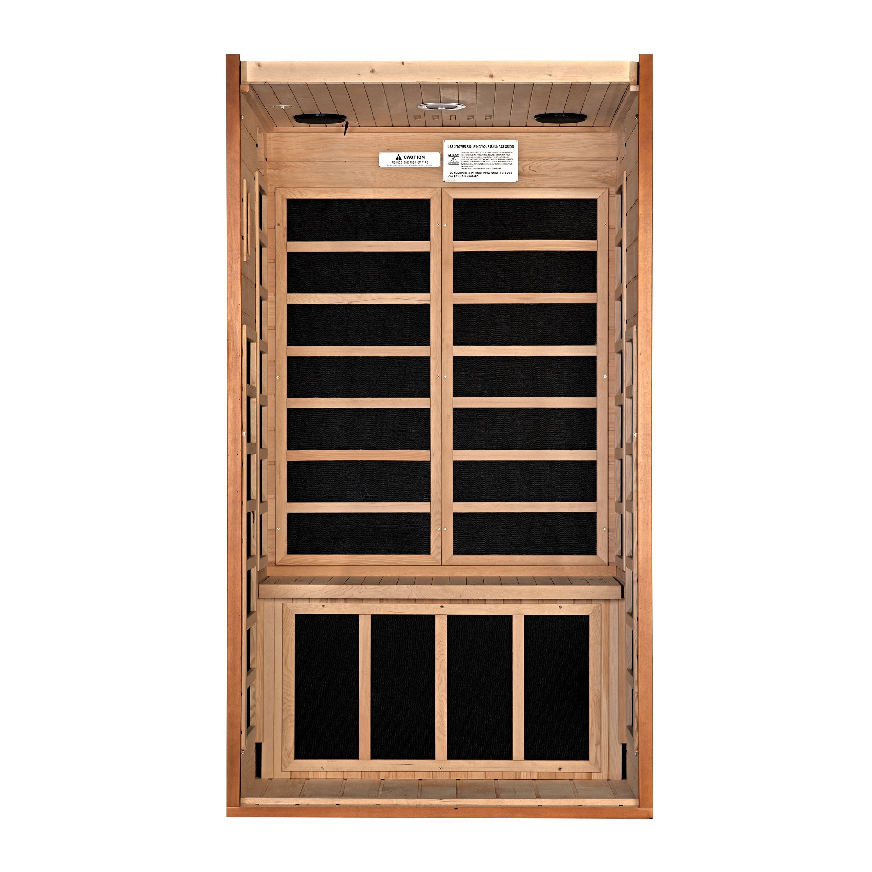 Dynamic Avila 1-2-person Low EMF (Under 8MG) FAR Infrared Sauna (Canadian Hemlock)