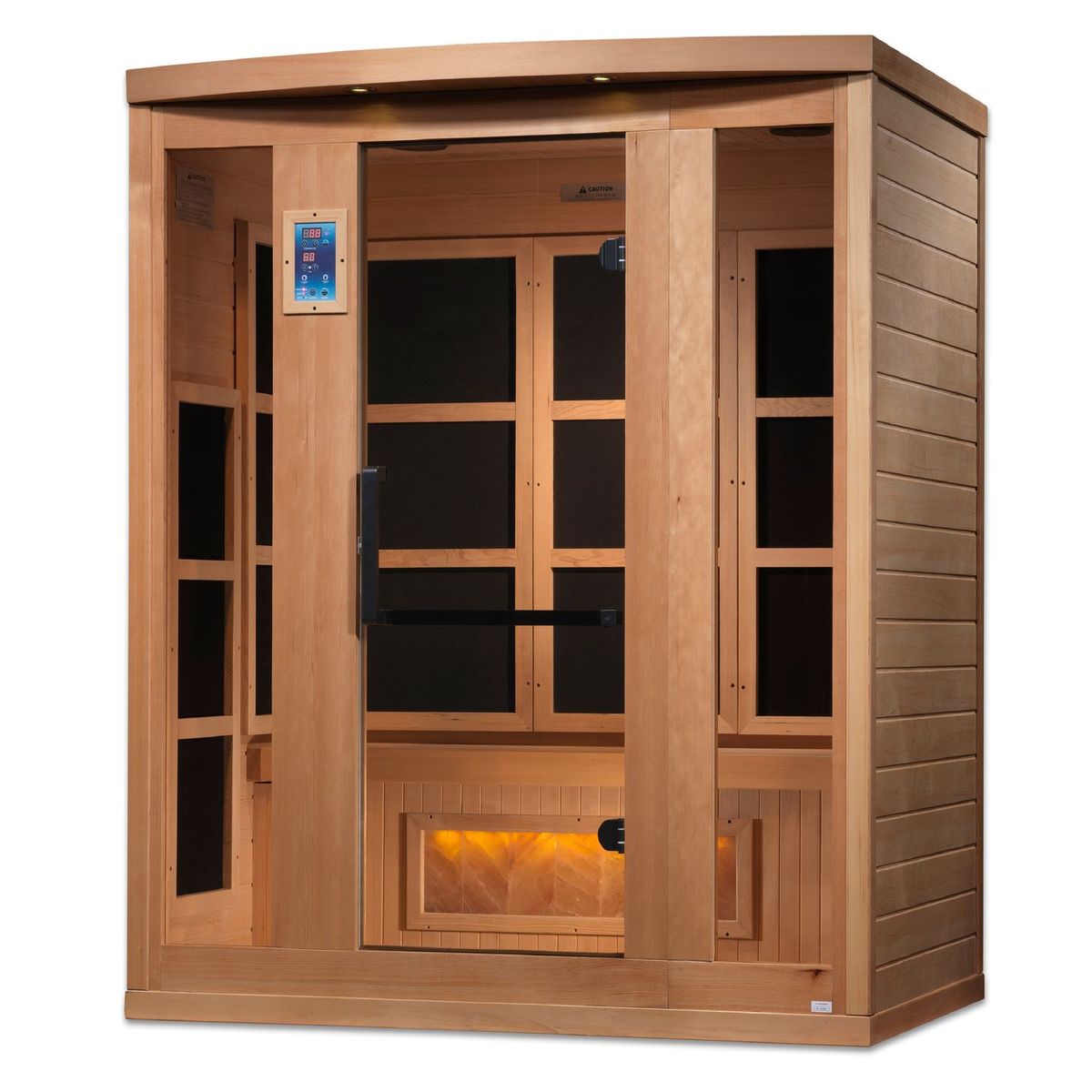 Golden Designs 3-Person "Hotel Edition" Full Spectrum PureTech™ Near Zero EMF FAR Infrared Sauna with Himalayan Salt Bar (Canadia