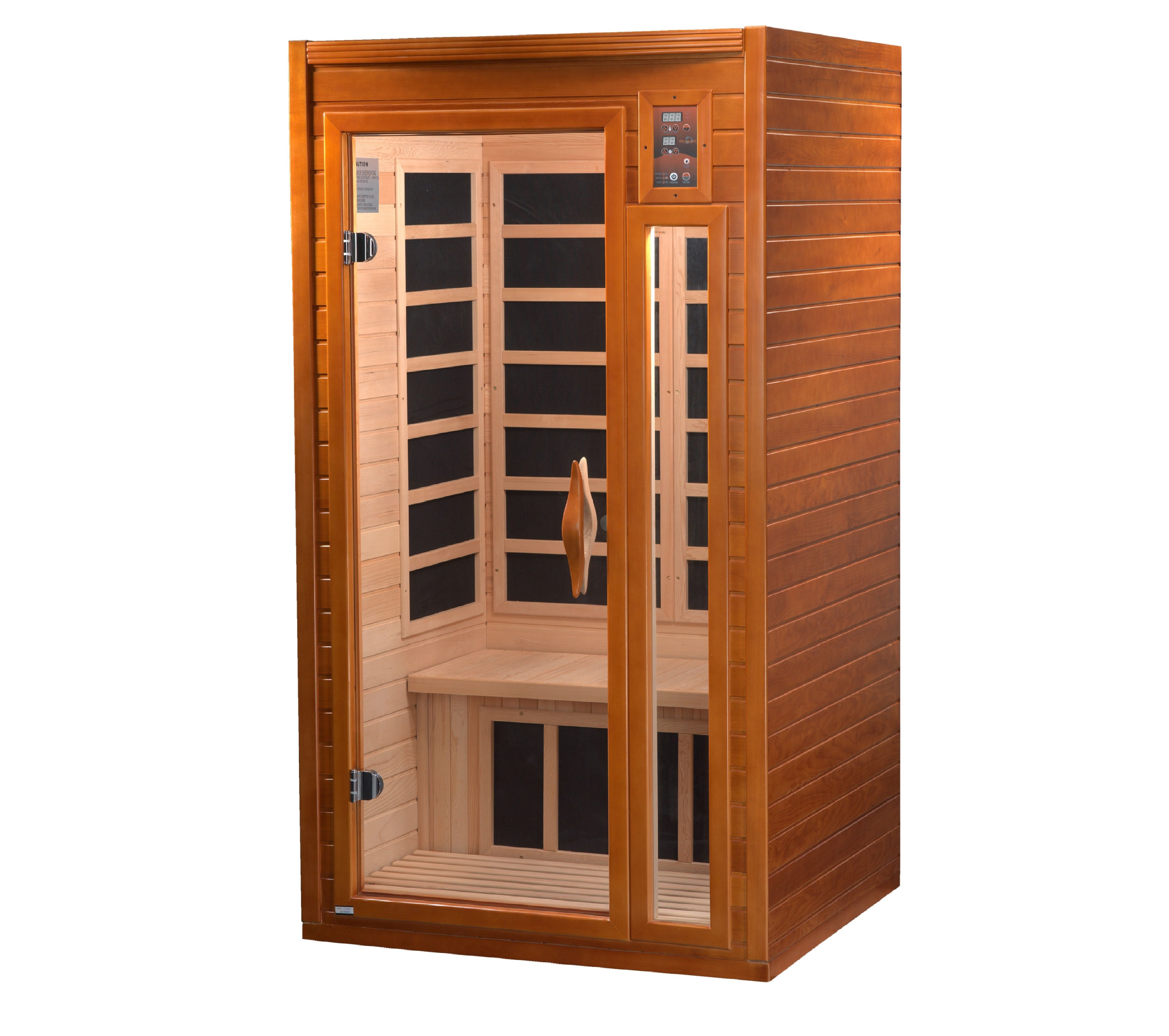 Dynamic Barcelona 1-2-person Low EMF (Under 8MG) FAR Infrared Sauna (Canadian Hemlo