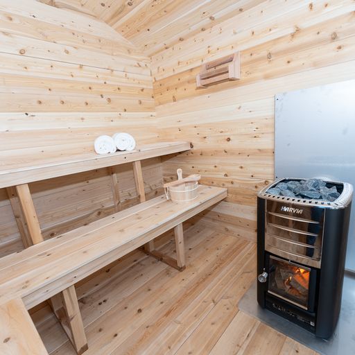 Canadian Timber Collection Georgian Cabin Sauna by Leisurecraft - Handcrafted from Eastern White Cedar for Athletic Recovery and Relaxation