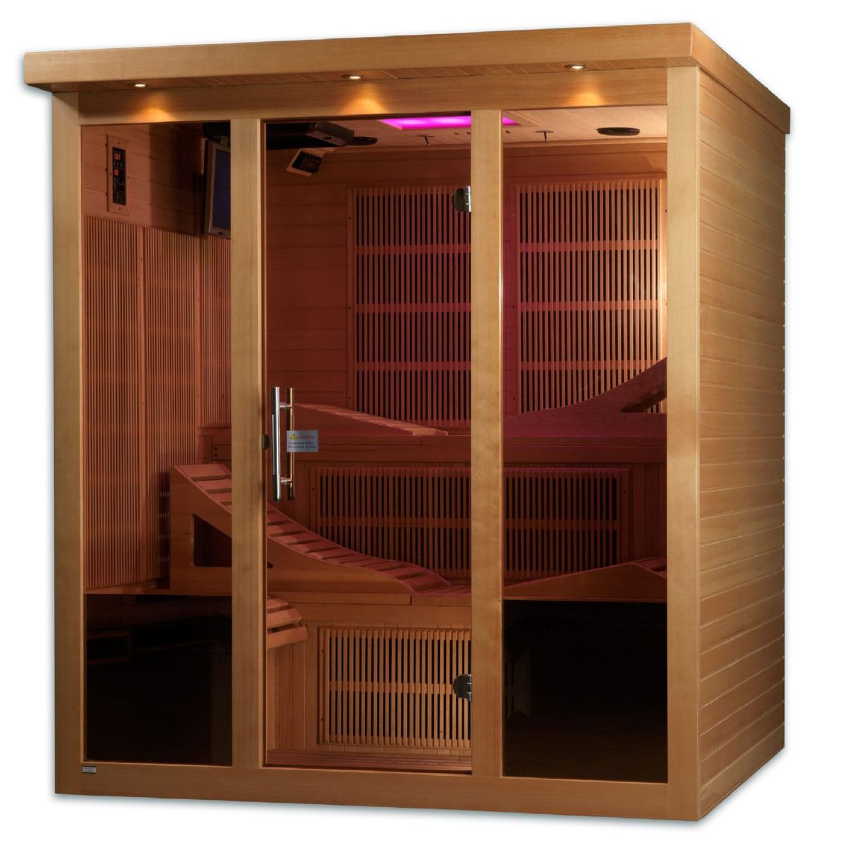 Golden Designs Monaco 6-person PureTech™ Near Zero EMF (Under 2MG) FAR Infrared Sauna (Canadian Hemlock)