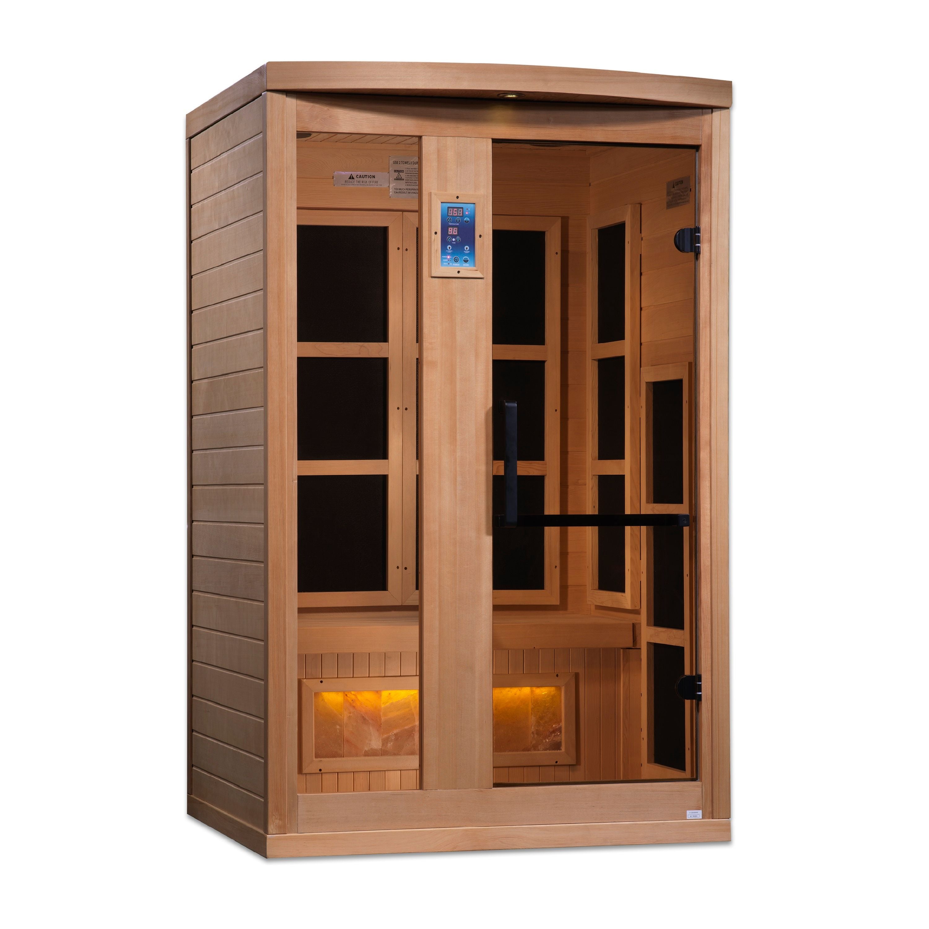 Golden Designs 2-Person "Hotel Edition" Full Spectrum PureTech™ Near Zero EMF FAR Infrared Sauna with Himalayan Salt Bar (Canadia