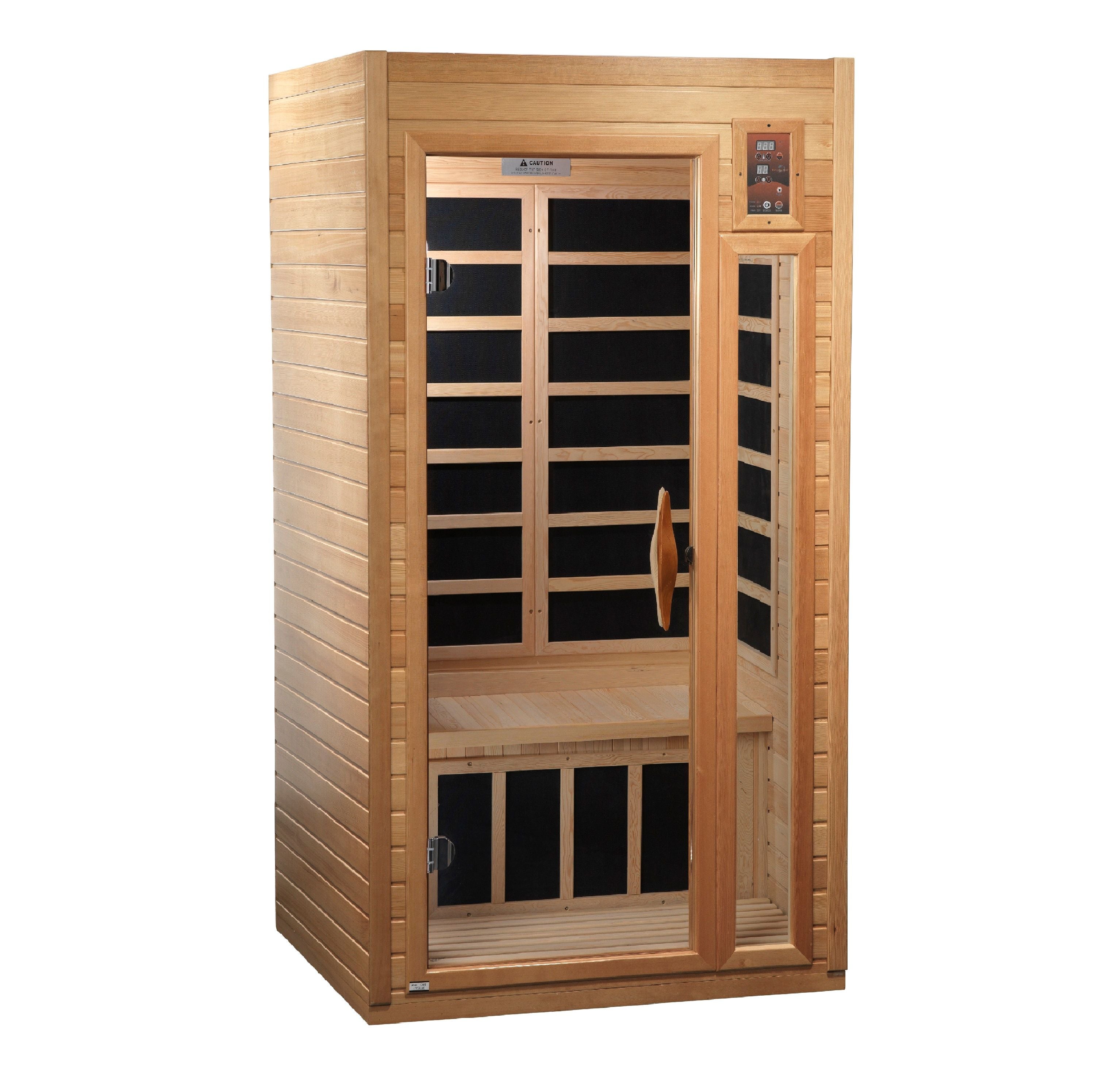 Golden Designs Geneva Elite 1-2-person PureTech™ Near Zero EMF (Under 2MG) FAR Infrared Sauna (Canadian Hemlock)