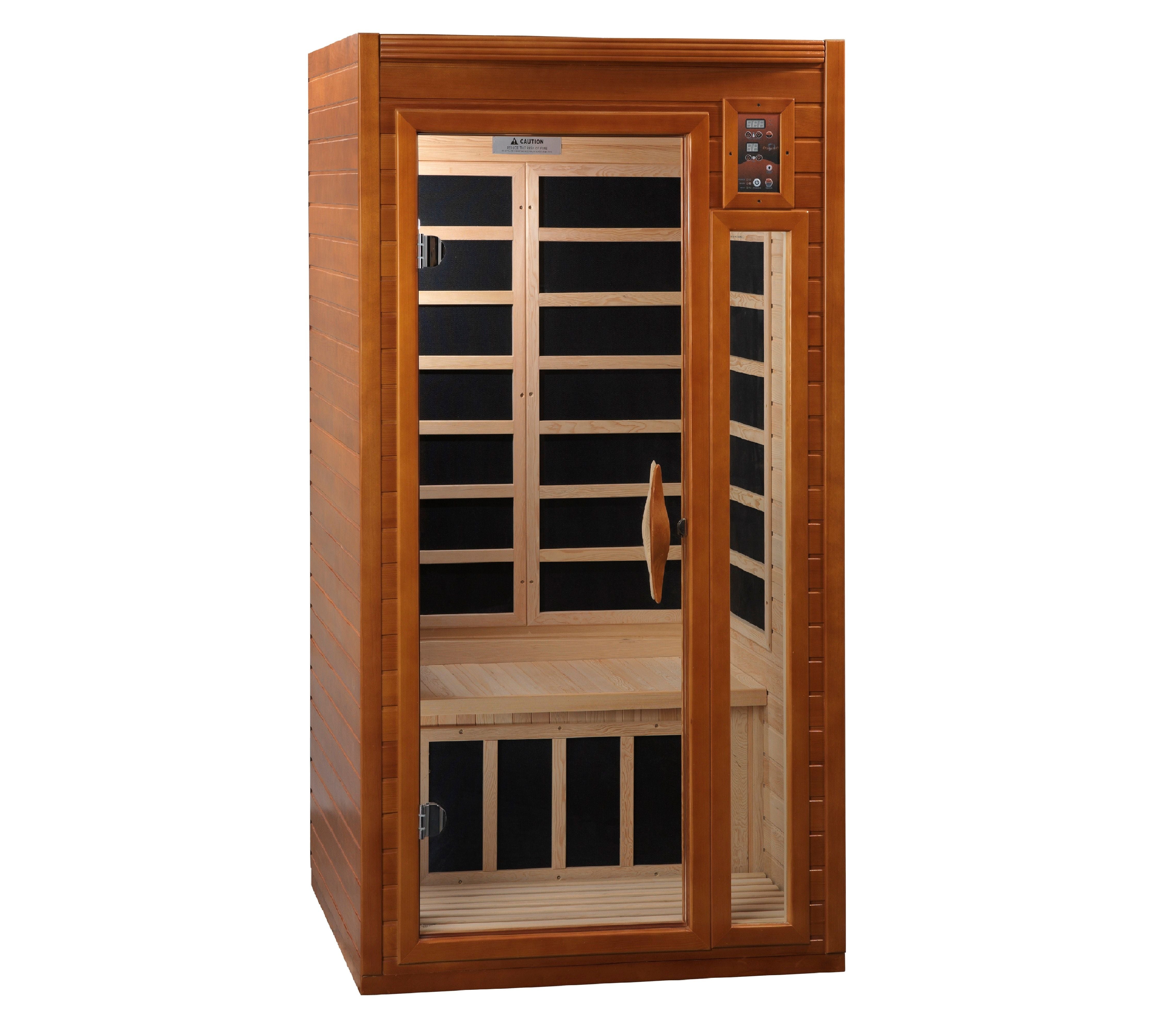 Dynamic Barcelona 1-2-person Low EMF (Under 8MG) FAR Infrared Sauna (Canadian Hemlo